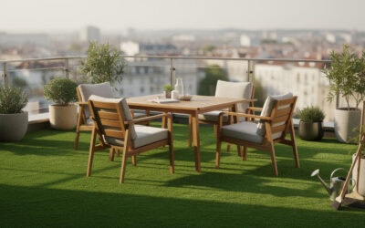Herbe synthétique pour terrasse : avantages et entretien pratique