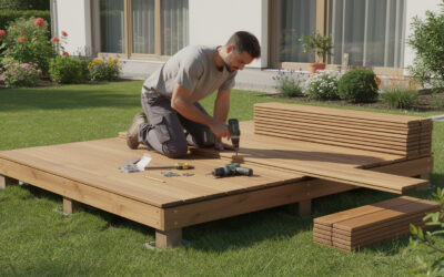 Comment réaliser une terrasse en bois sur herbe facilement