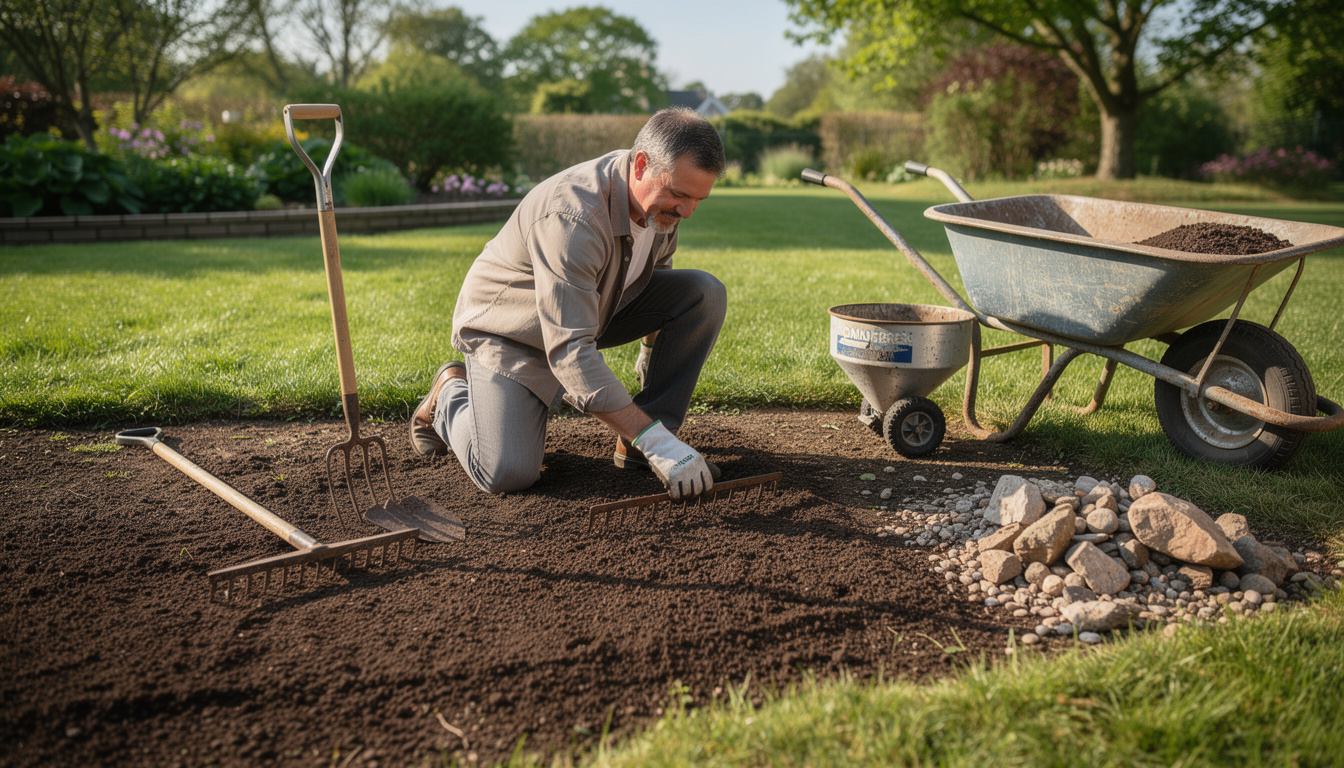 Préparer efficacement votre terrain pour un gazon verdoyant découvrez les étapes essentielles pour préparer votre terrain et obtenir un gazon dense, sain et verdoyant.